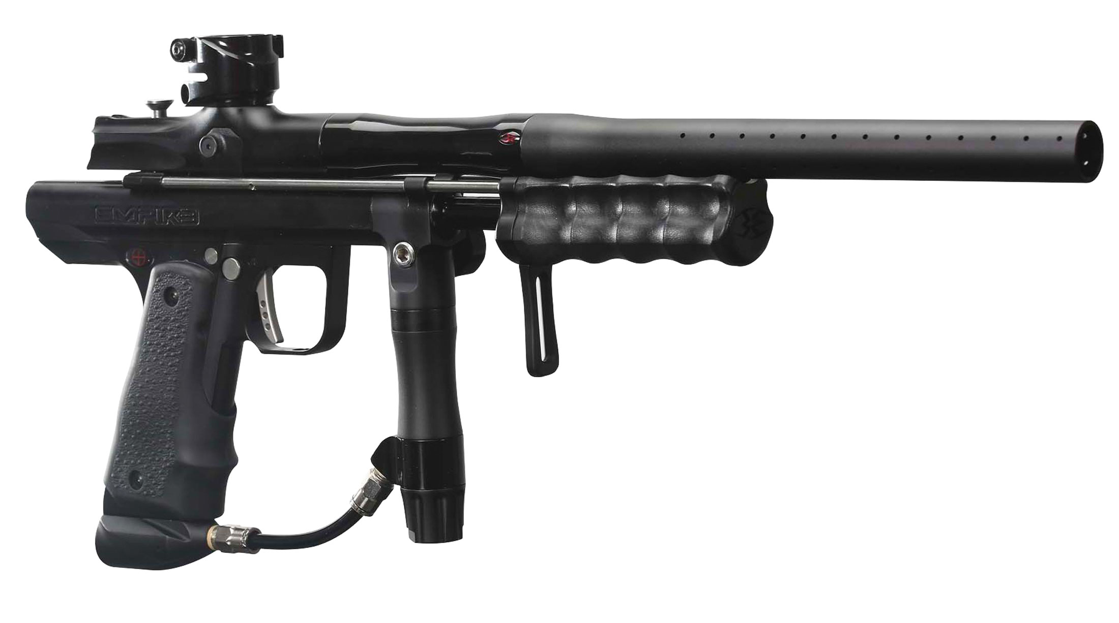 Empire Sniper Pump Paintball Gun Marker Dust Black Polished with Barrel Kit...